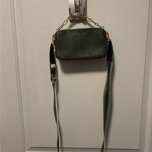 Michael Kors Green Pebbled Leather Crossbody